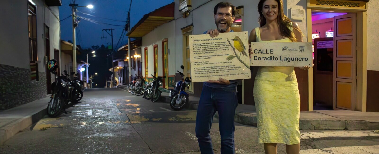 Doradito Lagunero, ave insignia de Santuario, tiene calle propia